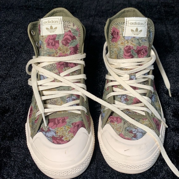 ADIDAS ORIGINALS  Nizza Hi Rf Canvas High Top Sneakers Size 10 - Picture 9 of 11